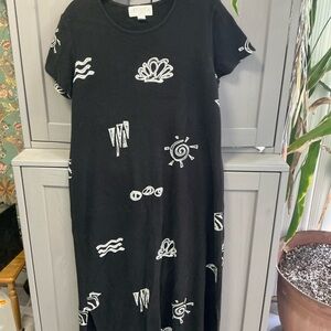 Casual Corner Black T-Shirt Dress